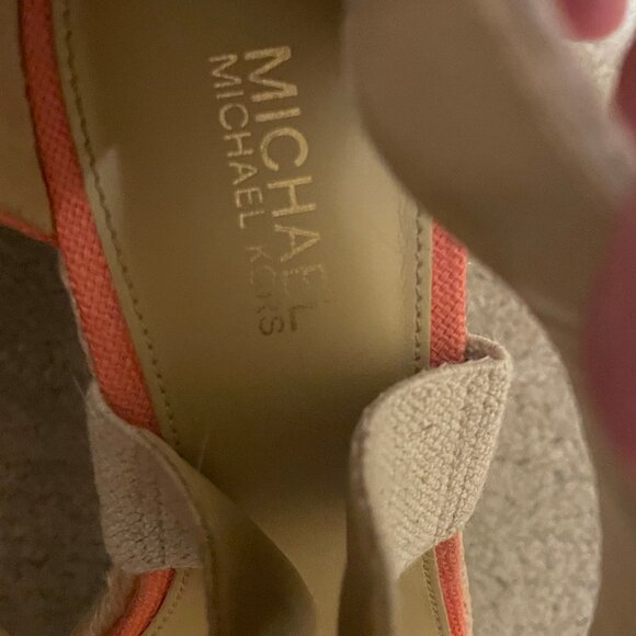 Michael Kors Tangerine & Tan Platform Sandals - Picture 5 of 6